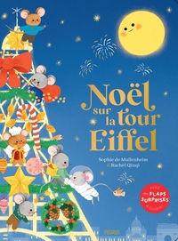 Image de Noël sur la tour Eiffel