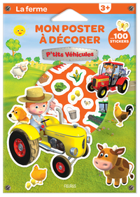 Image de Pochette poster + sticker P'tits véhicules - La ferme