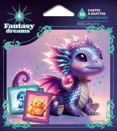 Picture of Cartes à gratter étincelantes - Bébés dragons