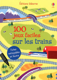 Picture of 100 jeux façiles sur les trains - Fiches nettoyables et feutre
