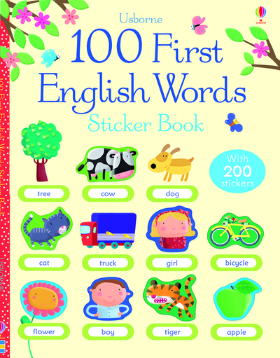 Picture of 100 first english words sitcker book