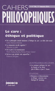 Picture of CAHIERS PHILOSOPHIQUES, N. 136 (1/2014)  LE CARE ETHIQUE ET POLITIQUE