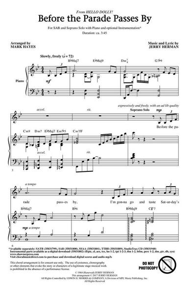 Picture of BEFORE THE PARADE PASSES BY CHANT