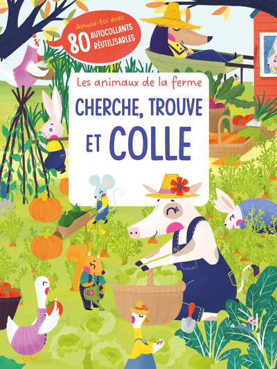 Image de Les animaux de la ferme cherche, trouve et colle