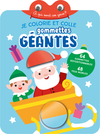 Image de Je colorie et colle gommettes géantes : père Noël et lutin - à qui sont ces yeux ?
