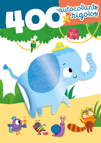Image de Couverture bleu éléphant - 400 autocollants rigolos