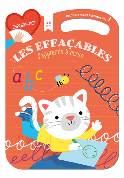 Image de J'apprends à écrire (3-5) - rouge - Les effaçables, trace, efface et recommence