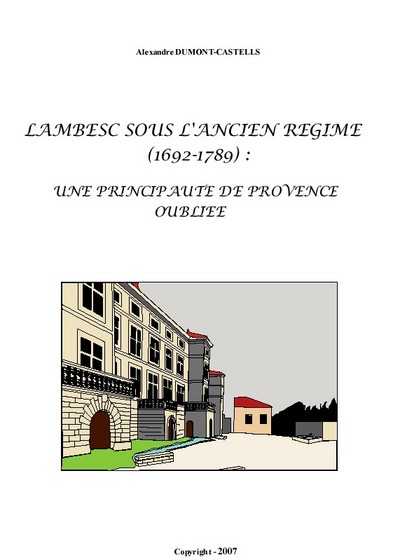 Image de Lambesc (1692-1789) sous l'Ancien régime, une principauté de provence oubliée