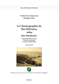 Picture of La chronographie de Bar Hebraeus (Volume III)