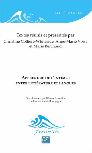 Picture of Apprendre de l'intime : entre littérature et langues