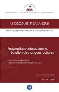 Image de Pragmatique interculturelle, médiation des langues-cultures