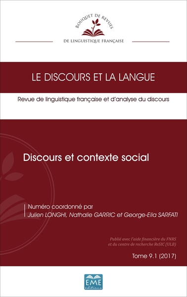 Picture of Discours et contexte social