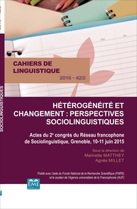 Picture of Hétérogénéité et changement : perspectives sociolinguistiques
