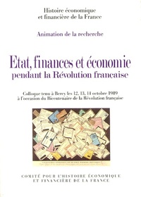 Picture of ÉTAT, FINANCES ET ÉCONOMIE PENDANT LA RÉVOLUTION FRANÇAISE