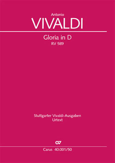 Image de VIVALDI - GLORIA IN D - RV 589 - GLORIA EN RE - NOUVELLE  EDITION