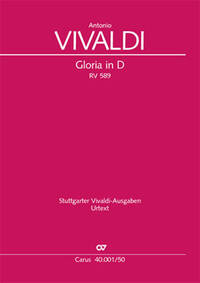 Image de VIVALDI - GLORIA IN D - RV 589 - GLORIA EN RE - NOUVELLE  EDITION
