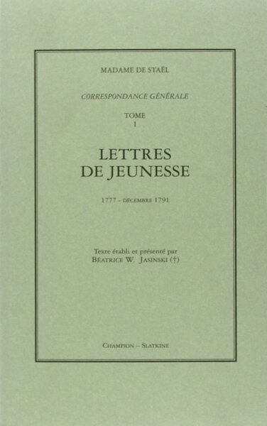 Image de Correspondance générale. T1. 1777-1791