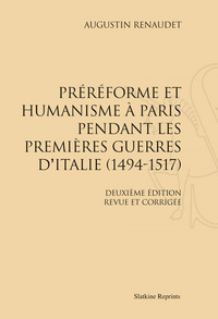 Picture of Préréforme et humanisme à Paris pendant les premières guerres d'Italie (1494-1517)
