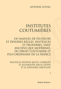 Image de Institutes coutumières (1913) Pack de 2 volumes