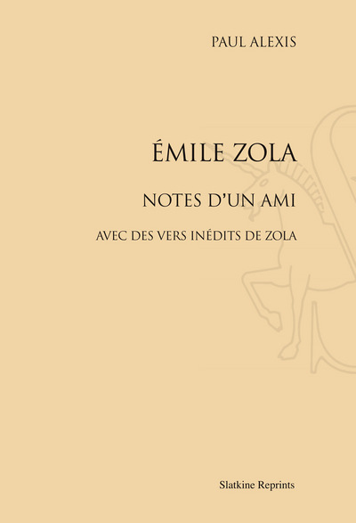 Image de Émile Zola. Notes d’un ami. Avec des vers inédits de Zola (1882)
