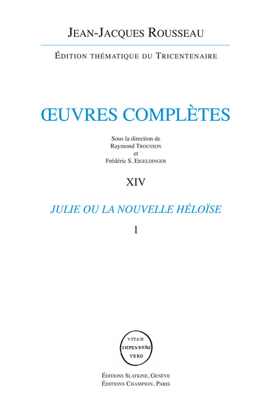 Picture of Julie ou la Nouvelle Héloïse. 2 volumes