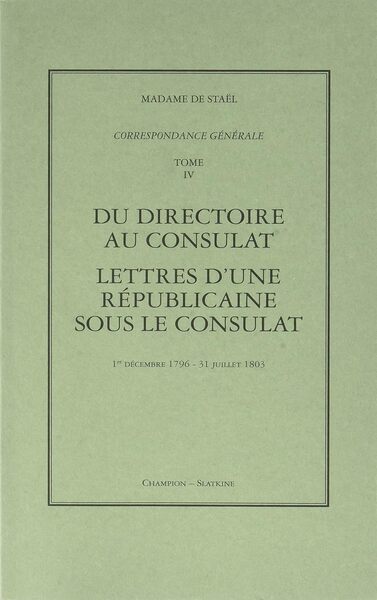 Image de Correspondance générale T4. 1796-1803