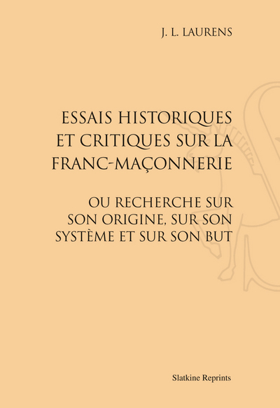Image de Essais historiques et critiques sur la franc-maçonnerie (1806)