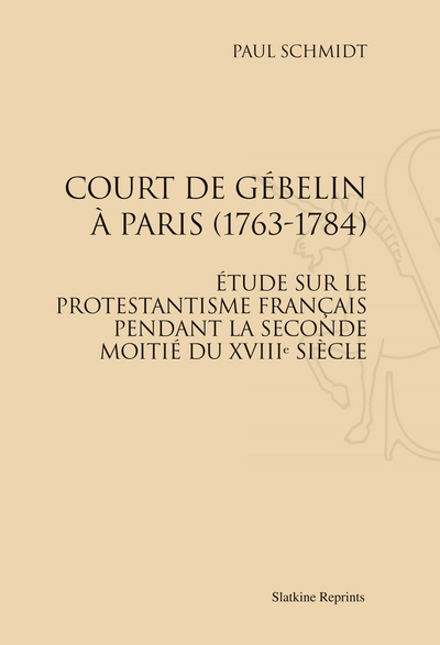 Picture of Court de Gébelin à Paris (1763-1784). (1908)