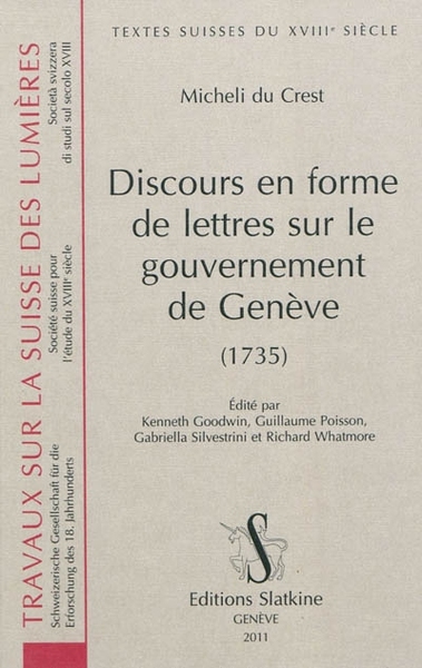 Image de Discours en forme de lettres sur le gouvernement de Genève (1735)