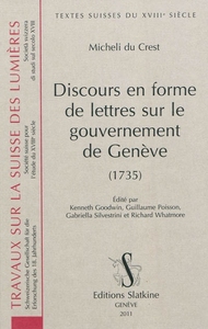 Image de Discours en forme de lettres sur le gouvernement de Genève (1735)
