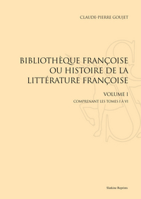 Picture of Bibliothèque françoise, ou histoire de la littérature françoise. (741-1756) 3 VOL.