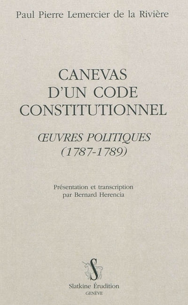 Picture of Canevas d’un code constitutionnel