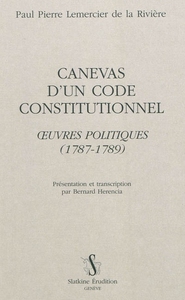 Picture of Canevas d’un code constitutionnel