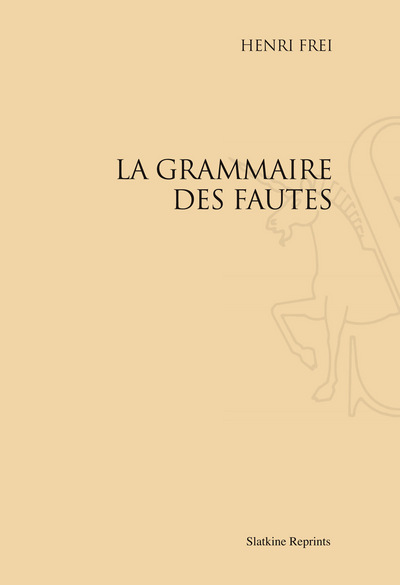 Picture of La Grammaire des fautes (1929)