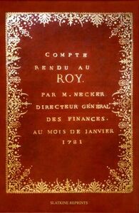 Image de Compte rendu au Roy par M. Necker directeur général des finances au mois de janvier 1781