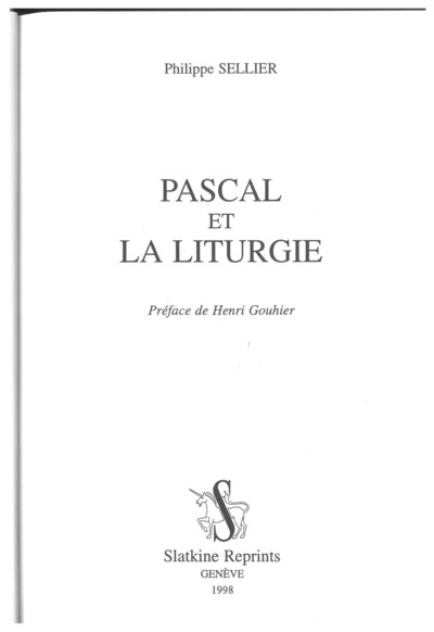 Image de Pascal et la liturgie