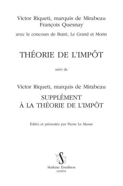 Image de THÉORIE DE L'IMPÔT