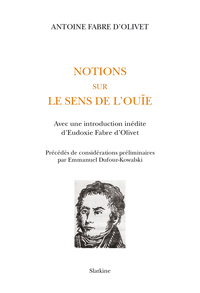 Picture of NOTIONS SUR LE SENS DE L'OUIE.