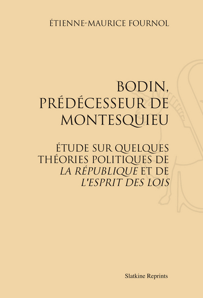 Image de Bodin, prédécesseur de Montesquieu (1896)