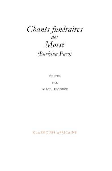 Image de Chants funéraires des Mossi, Burkina Faso