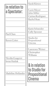 Image de Studio for Propositional Cinema - In relation to a Spectator