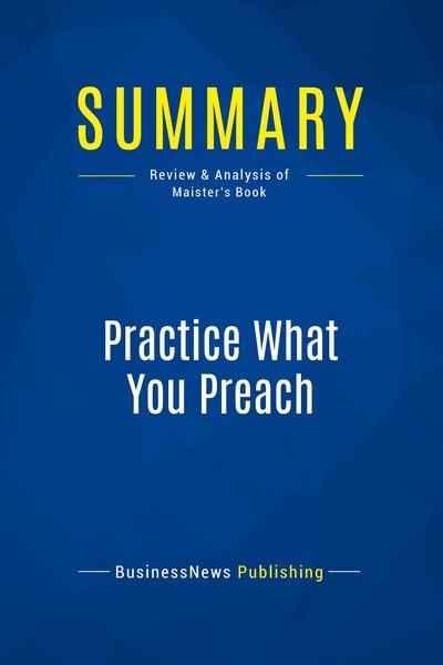 Image de Summary: Practice What You Preach