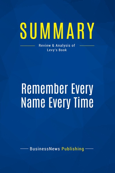 Picture of Summary: Remember Every Name Every Time