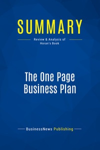 Image de Summary: The One Page Business Plan