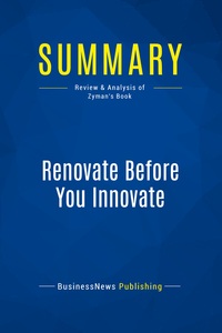 Image de Summary: Renovate Before You Innovate