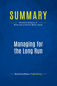 Image de Summary: Managing for the Long Run