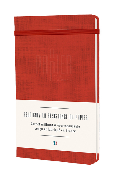 Image de Carnet Toile du Marais A5 Rouge Coquelicot - Le Papier fait de la Résistance