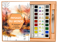 Picture of Coffret Aquarelle - Paysages du monde - 30 illustrations à peindre
