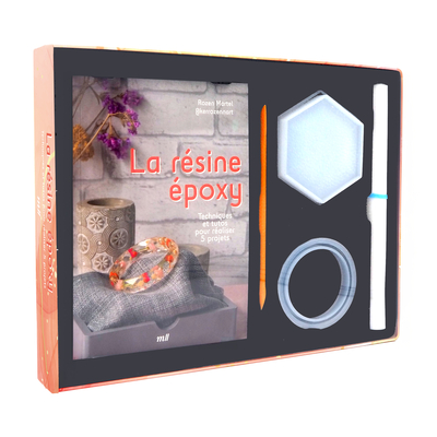 Image de Coffret la résine époxy - Techniques et tutos pour réaliser 5 projets