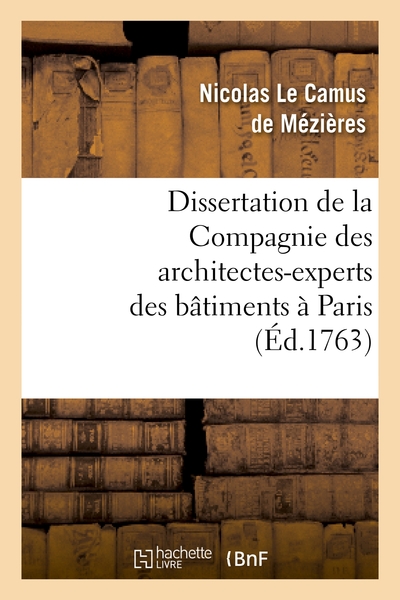 Picture of Dissertation de la Compagnie des architectes-experts des bâtimens à Paris